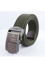 Men Canvas Waist Belt,Vintage/ Casual Alloy All Seasons