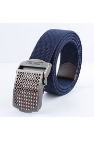 Men Canvas Waist Belt,Vintage/ Casual Alloy All Seasons