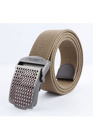 Men Canvas Waist Belt,Vintage/ Casual Alloy All Seasons