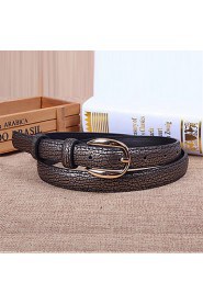 Women Leather All Match Wide Belt,Vintage/ Cute/ Party/ Casual Alloy