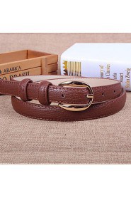 Women Leather All Match Wide Belt,Vintage/ Cute/ Party/ Casual Alloy