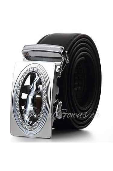 Men Calfskin Waist Belt,Vintage/ Cute/ Party/ Work/ Casual Alloy/ Leather PZD4025K03