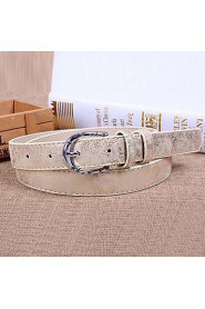 Women Leather Fashion Skinny Belt,Vintage/ Cute/ Party/ Casual Alloy