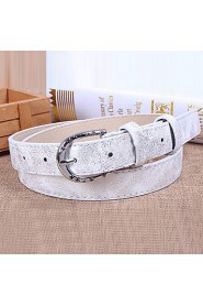 Women Leather Fashion Skinny Belt,Vintage/ Cute/ Party/ Casual Alloy