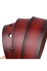 Men's Casual Cowhide Pin Belts Simple Fashion Business Leather Belt