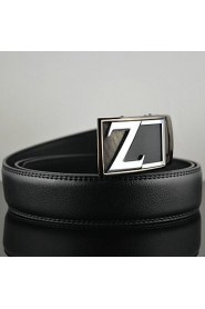 Men Z Latter Business Automatic Buckle Leather Wide Belt,Work/ Casual