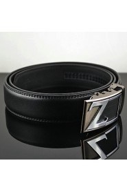 Men Z Latter Business Automatic Buckle Leather Wide Belt,Work/ Casual