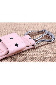 Women Leather Pentagram Fashion Skinny Belt,Vintage/ Cute/ Party/ Casual Alloy