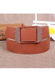 Women Leather Fashion Wide Belt,Cute/ Party/ Casual Alloy