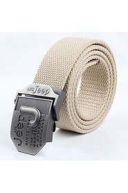 Men Canvas Waist Belt,Vintage/ Casual Gold All Seasons