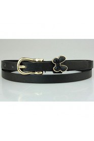 Women Leather Bow Skinny Belt,Vintage/ Cute/ Party/ Casual Alloy