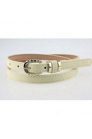 Women Leather Solid Skinny Belt,Vintage/ Cute/ Party/ Casual Alloy