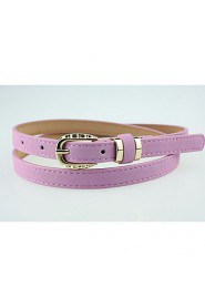 Women Leather Solid Skinny Belt,Vintage/ Cute/ Party/ Casual Alloy