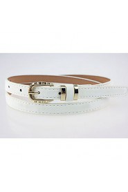 Women Leather Solid Skinny Belt,Vintage/ Cute/ Party/ Casual Alloy