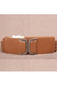 Women Leather Fashion Wide Belt,Vintage/ Cute/ Party/ Casual Alloy