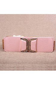 Women Leather Fashion Wide Belt,Vintage/ Cute/ Party/ Casual Alloy