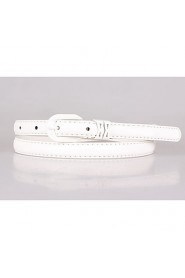 Women Leather Skinny Belt,Vintage/ Cute/ Party/ Casual Alloy