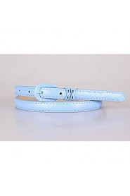 Women Leather Skinny Belt,Vintage/ Cute/ Party/ Casual Alloy