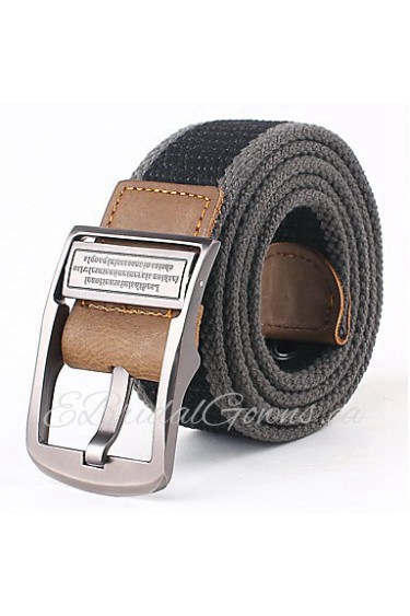 Men Canvas Waist Belt,Party/ Work/ Casual Alloy All Seasons