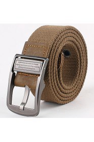 Men Canvas Waist Belt,Party/ Work/ Casual Alloy All Seasons