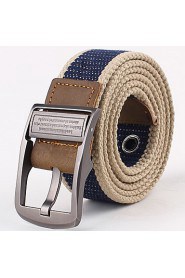 Men Canvas Waist Belt,Party/ Work/ Casual Alloy All Seasons