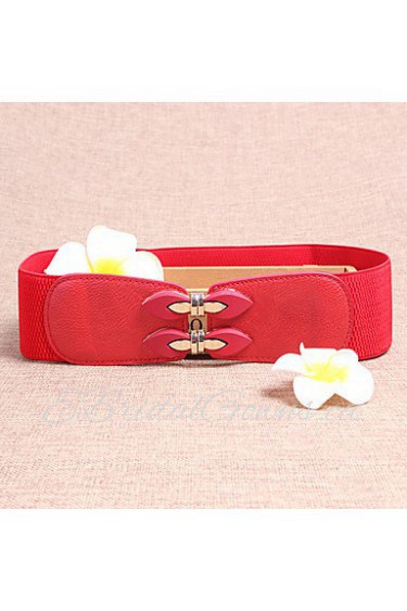 Women Leather Fashion Wide Belt,Vintage/ Cute/ Party/ Casual Alloy