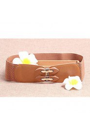 Women Leather Fashion Wide Belt,Vintage/ Cute/ Party/ Casual Alloy