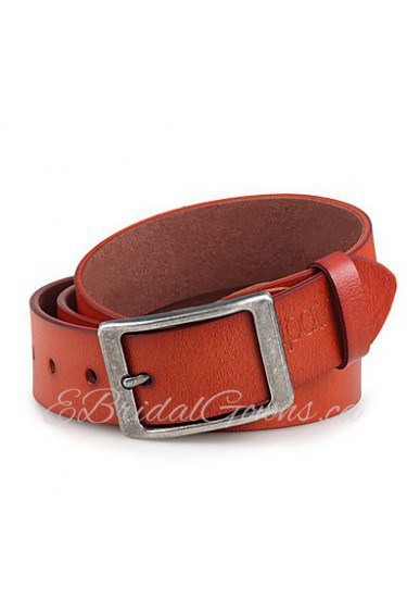 Men Faux Leather Waist Belt,Vintage/ Party/ Work/ Casual Alloy/ Leather P3D1P1K2