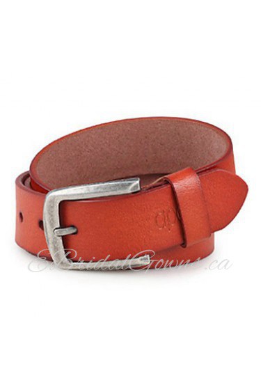 Men Faux Leather Waist Belt,Vintage/ Party/ Work/ Casual Alloy/ Leather P3D1P1K3