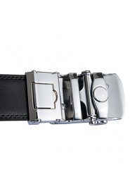 Mens New Black Ratchet Belt Fashion Business Casual Style Genuine Leather 3.5cm Width (5)