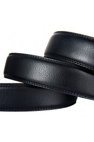 Mens New Black Ratchet Belt Fashion Business Casual Style Genuine Leather 3.5cm Width (5)