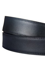 Mens New Black Ratchet Belt Fashion Business Casual Style Genuine Leather 3.5cm Width (5)