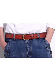 Men Faux Leather Waist Belt,Vintage/ Party/ Work/ Casual Alloy/ Leather P3D1P1K8