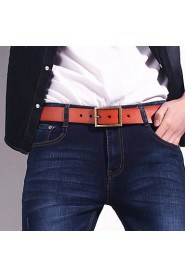 Men Faux Leather Waist Belt,Vintage/ Party/ Work/ Casual Alloy/ Leather P3D1P1K4