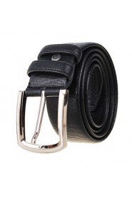 Men's Cowhide Belts Business Casual Leather Pin Buckle Strap