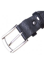 Men's Cowhide Belts Business Casual Leather Pin Buckle Strap