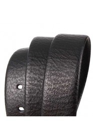 Men's Cowhide Belts Business Casual Leather Pin Buckle Strap