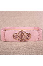 Women Leather National Wind Wide Belt,Vintage/ Cute/ Party/ Casual Alloy