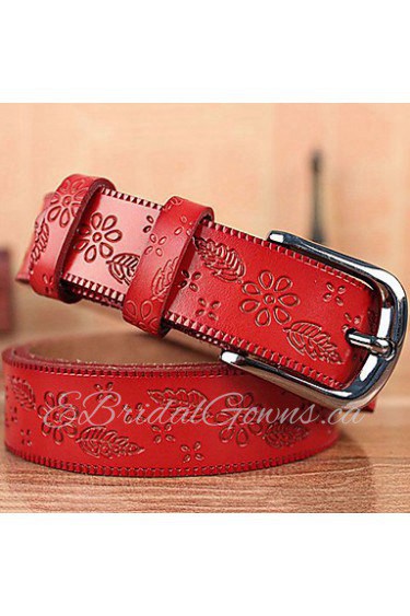 Women Calfskin Waist Belt,Vintage/ Casual Alloy All Seasons