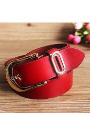 Women Calfskin Waist Belt,Casual Alloy All Seasons