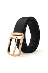 Men's Luxurious Double sided Genuine Leather Pin Buckle Belt Can Adjust Size