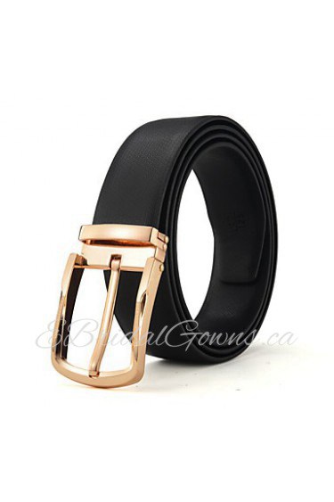 Men's Luxurious Double sided Genuine Leather Pin Buckle Belt Can Adjust Size