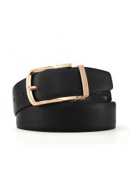 Men's Luxurious Double sided Genuine Leather Pin Buckle Belt Can Adjust Size