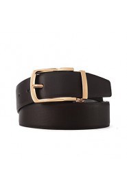 Men's Luxurious Double sided Genuine Leather Pin Buckle Belt Can Adjust Size