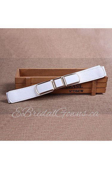 Women Leather Stretch Wide Belt,Vintage/ Cute/ Party/ Casual Alloy