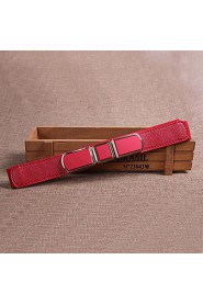 Women Leather Stretch Wide Belt,Vintage/ Cute/ Party/ Casual Alloy