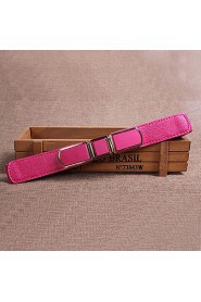 Women Leather Stretch Wide Belt,Vintage/ Cute/ Party/ Casual Alloy