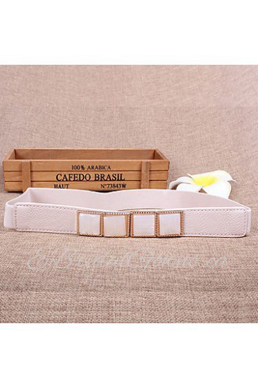 Women Leather All-Match Wide Belt,Vintage/ Cute/ Party/ Casual Alloy