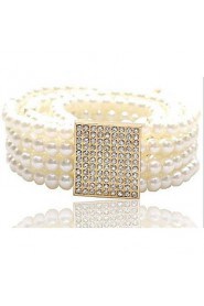 Women's Fashion Joker Rhinestone Pearl Belt