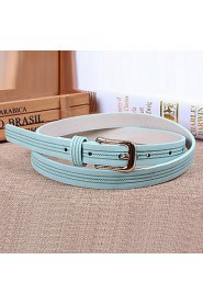 Women Leather Fashion Skinny Belt,Cute/ Party/ Casual Alloy